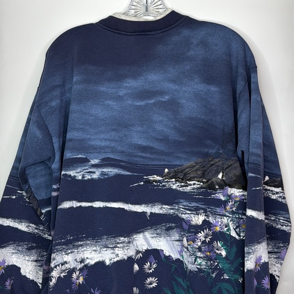 Vintage Artisans Lighthouse Button Up Sweatshirt Size Large - Picture 5 of 9